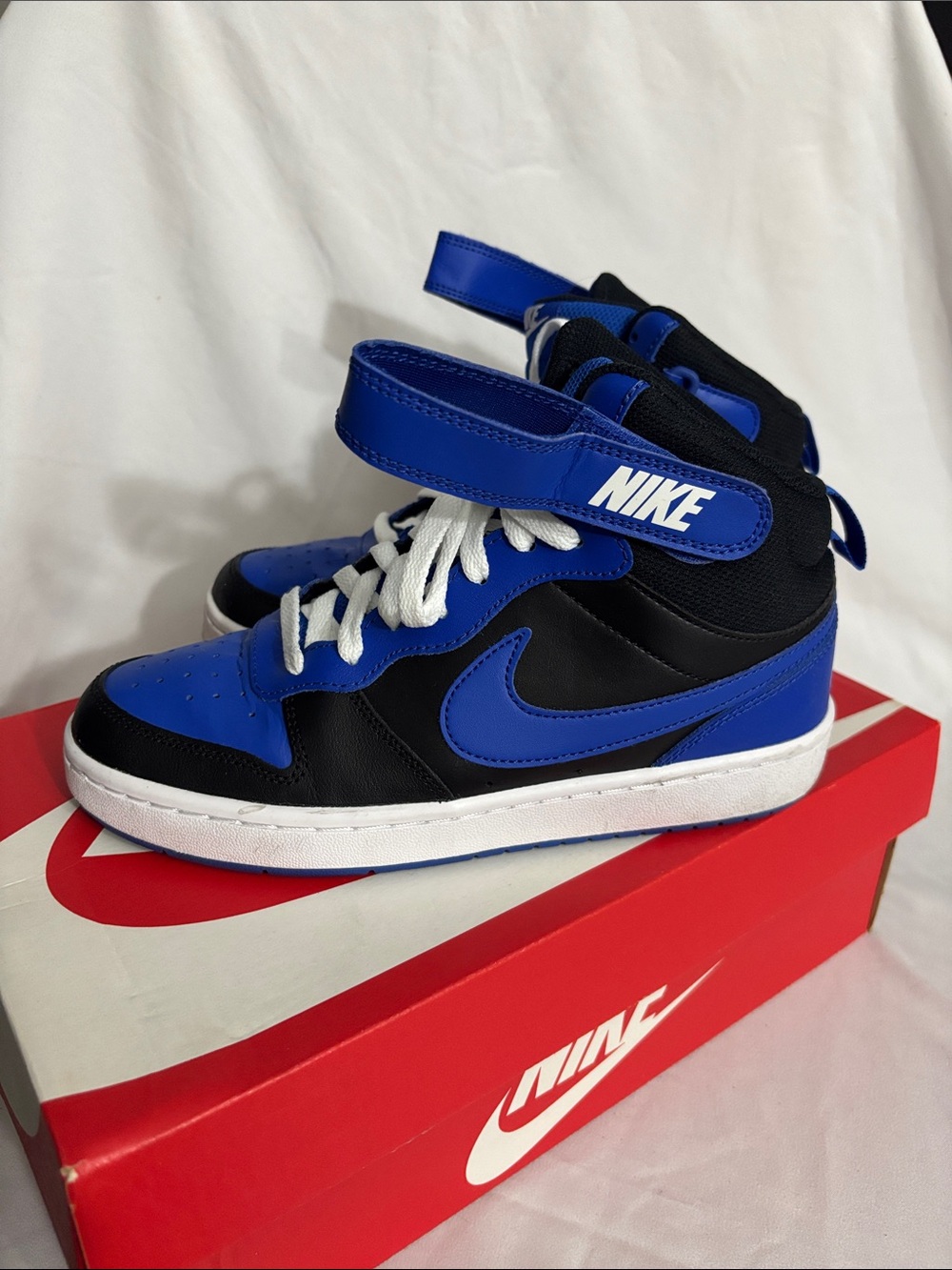 Nike Black & Royal Blue High-Top Sneakers
